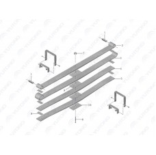 2912-01423 Второй лист задней рессоры Yutong (Ютонг)