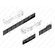 5403-28028 Боковое стекло над форточкой водителя Yutong (Ютонг)