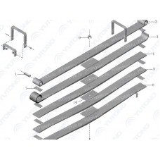 2911-00263 Задняя листовая рессора в сборе Yutong (Ютонг)