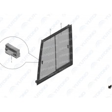 6403-04080 Полое водительское окно в алуминиевой раме Yutong (Ютонг)