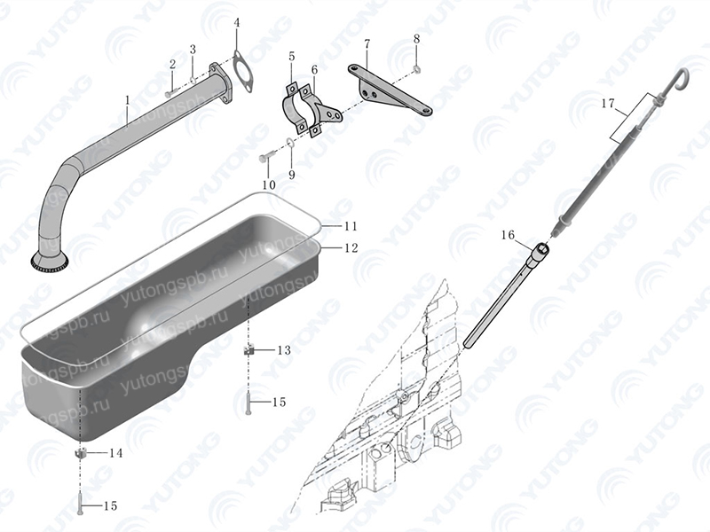 1009-01255 Масляный поддон Yutong (Ютонг) 1009-01255 Масляный поддон Yutong (Ютонг)