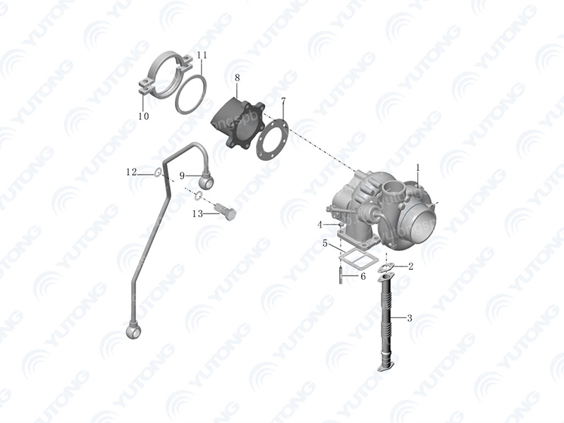 1118-02460 Впускная трубка нагнетателя Yutong (Ютонг) 1118-02460 Впускная трубка нагнетателя Yutong (Ютонг)
