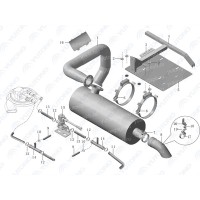 1203-25795 Выхлопная задняя трубка Yutong (Ютонг)