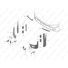 2803-03268 ЛЕВАЯ РАМА СВЕТА В СБОРЕ(КОРПУС ФАРЫ) Yutong (Ютонг)