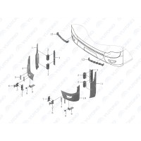 2803-03269 ПРАВАЯ РАМА СВЕТА В СБОРЕ Yutong (Ютонг)