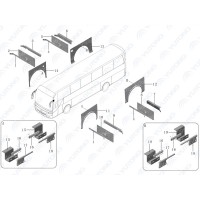 3102-06009 Правый задний колпак в норме Yutong (Ютонг)