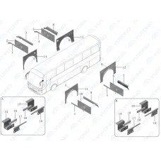 3102-06009 Правый задний колпак в норме Yutong (Ютонг)