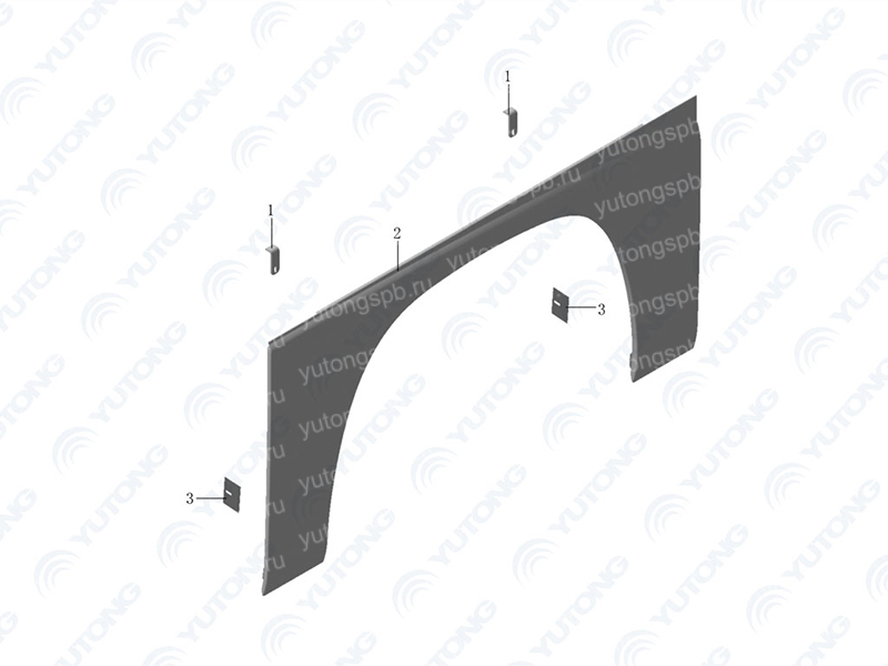 3102-07188 Правый задний кожух колеса Yutong (Ютонг) 3102-07188 Правый задний кожух колеса Yutong (Ютонг)