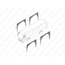 3102-07773 Колпак задних колес в сборе, левый, B434 Yutong (Ютонг)