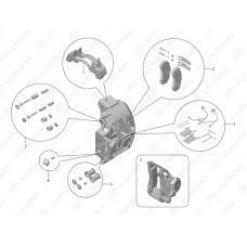 3501-02184 Корпус тормозного суппорта - левый Yutong (Ютонг)