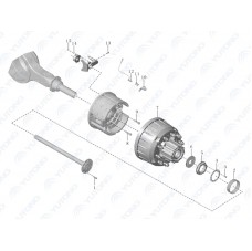 3503-00231 Сборка тормозного барабана задней ступицы（11.5T/13T/ABS/φ410*22 Yutong (Ютонг)