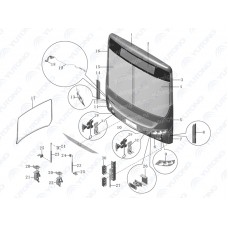 5302-05123 Правое и переднее ветровое стекло Yutong (Ютонг)