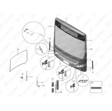 5302-07226 Панель передняя капота новая для автобусов Yutong (Ютонг)