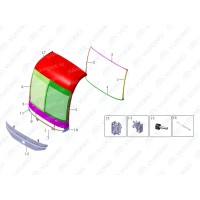5302-08573 Передний участок обшивки передней обшивки Yutong (Ютонг) 5302-08573 Передний участок обшивки передней обшивки Yutong (Ютонг)