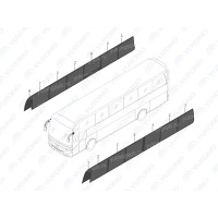 5403-33055 Верхнее стекло водительского окна Yutong (Ютонг) 5403-33055 Верхнее стекло водительского окна Yutong (Ютонг)