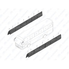 5403-33055 Верхнее стекло водительского окна Yutong (Ютонг)