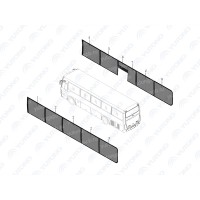 5403-38625 Верхнее стекло средней двери Yutong (Ютонг) 5403-38625 Верхнее стекло средней двери Yutong (Ютонг)