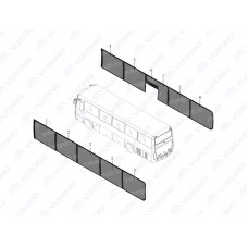 5403-38625 Верхнее стекло средней двери Yutong (Ютонг)