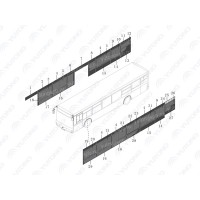 5403-46401 Однослойное окно алюминей рамы, левое шестое Yutong (Ютонг) 5403-46401 Однослойное окно алюминей рамы, левое шестое Yutong (Ютонг)