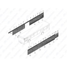 5403-46401 Однослойное окно алюминей рамы, левое шестое Yutong (Ютонг)