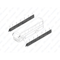 5403-68862 Закрытое окно,стекло для водителя верхнее Yutong (Ютонг)