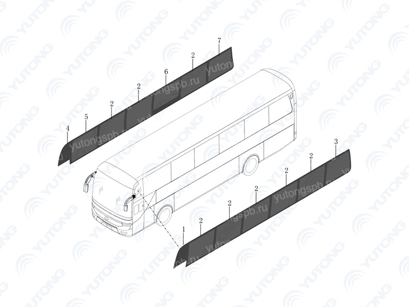 5403-68862 Закрытое окно,стекло для водителя верхнее Yutong (Ютонг) 5403-68862 Закрытое окно,стекло для водителя верхнее Yutong (Ютонг)