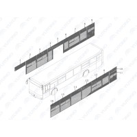 5403-74490 Закрытое стекло, левое третье Yutong (Ютонг) 5403-74490 Закрытое стекло, левое третье Yutong (Ютонг)