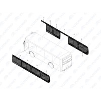 5403-86225 Однослойное закрытое стекло Yutong (Ютонг) 5403-86225 Однослойное закрытое стекло Yutong (Ютонг)