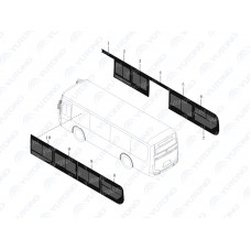 5403-86225 Однослойное закрытое стекло Yutong (Ютонг)