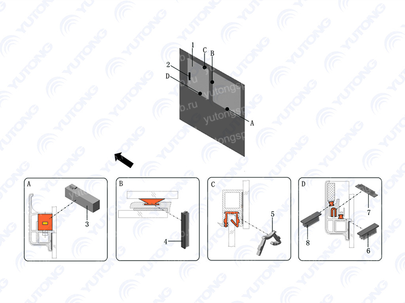 5403-88448 боковое окно Yutong (Ютонг) 5403-88448 боковое окно Yutong (Ютонг)