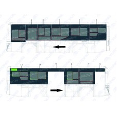 5403-96964 Боковое стекло Yutong (Ютонг)