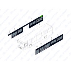 5403-A0418 Боковое стекло Yutong (Ютонг)