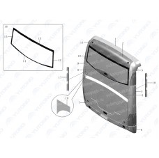5602-00564 Заднее ветровое стекло (нижнее) Yutong (Ютонг)