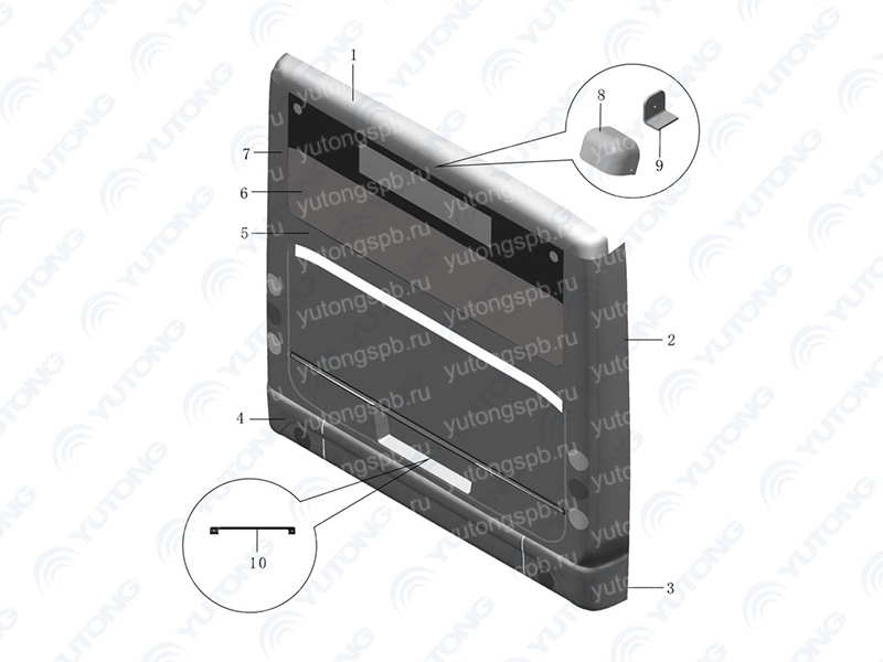 5602-01288 Стекло заднего ветрового стекла Yutong (Ютонг) 5602-01288 Стекло заднего ветрового стекла Yutong (Ютонг)
