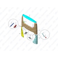 5602-07205 Обшивка задней панели, в левом угле Yutong (Ютонг)