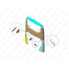 5602-09455 Обшивка зад. панели, обшивка углов на левой стороне зад. панели Yutong (Ютонг)