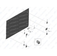 5901-04573 Левая нижняя дверь отсека для водителя Yutong (Ютонг)