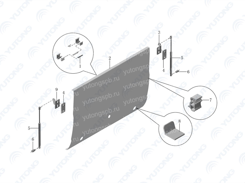 5901-05977 Уплотненный люк Yutong (Ютонг) 5901-05977 Уплотненный люк Yutong (Ютонг)
