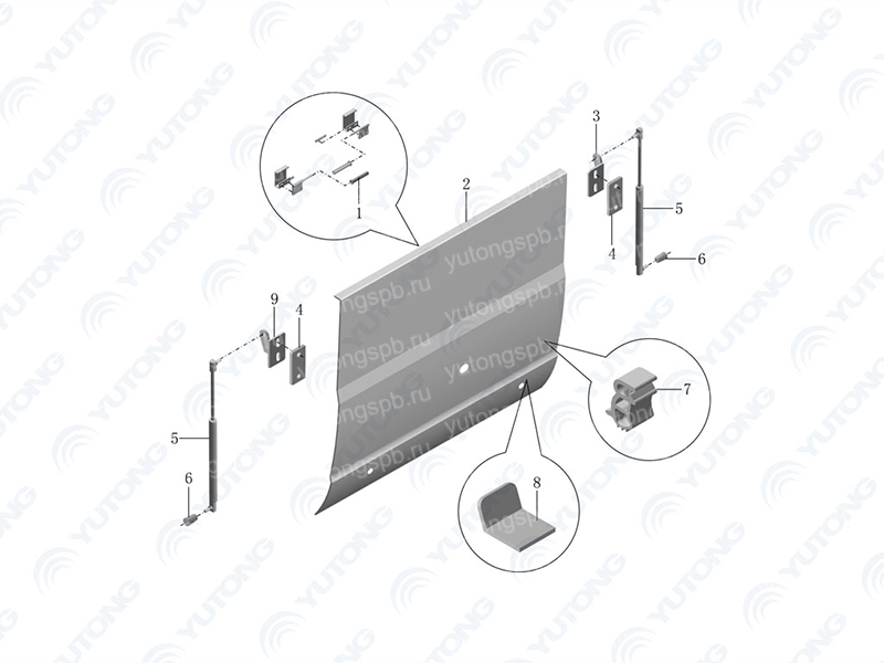 5903-12841 Уплотненный люк Yutong (Ютонг) 5903-12841 Уплотненный люк Yutong (Ютонг)