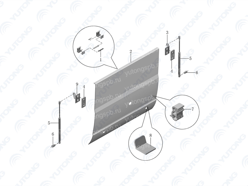 5904-07649 Уплотненный люк Yutong (Ютонг) 5904-07649 Уплотненный люк Yutong (Ютонг)