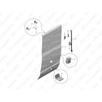 5911-04377 Дверь отсека плотная, F381, 298, 55, 55, кронштейн фары H Yutong (Ютонг)