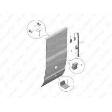 5911-04377 Дверь отсека плотная, F381, 298, 55, 55, кронштейн фары H Yutong (Ютонг)