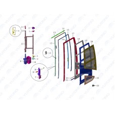 6103-02685 Закрытый стеклопакет, нижняя передней двери Yutong (Ютонг)