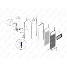 6103-02753 Закрытый стеклопакет для двери пассажира Yutong (Ютонг)