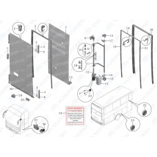 6200-09023 Интерьер наружной двери Yutong (Ютонг)