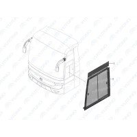 6403-02607 Стекло верхней части водительского окна Yutong (Ютонг)