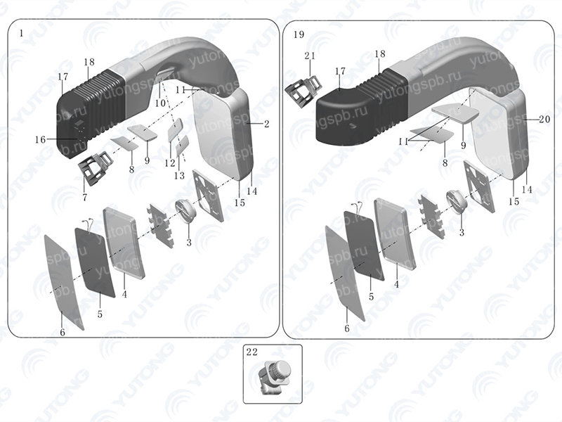 8202-03151 ЗЕРКАЛО ЗАДНЕГО ХОДА В СБОРЕ – ПРАВОЕ Yutong (Ютонг) 8202-03151 ЗЕРКАЛО ЗАДНЕГО ХОДА В СБОРЕ – ПРАВОЕ Yutong (Ютонг)