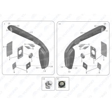 8202-06177 корпус стрела зеркала - левый Yutong (Ютонг)