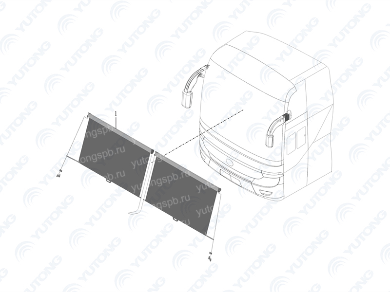 8204-02986 Противосолнечная занавеска Yutong (Ютонг) 8204-02986 Противосолнечная занавеска Yutong (Ютонг)