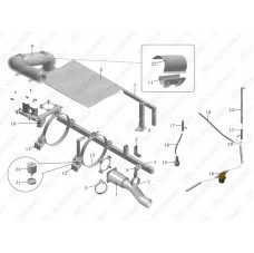 1203-26282 Выпускная гофрированная трубка воздуха Yutong (Ютонг)
